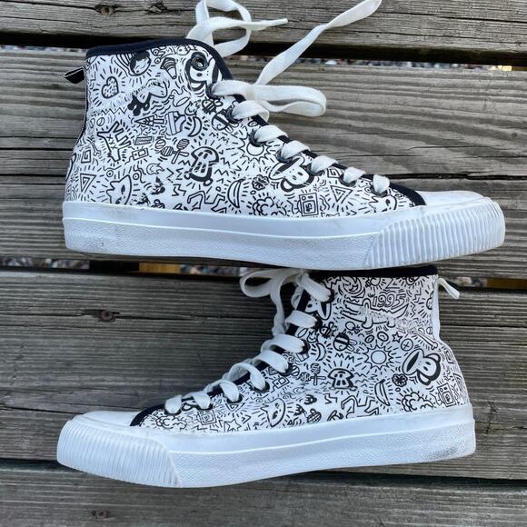 Paul Frank Size 8 HIghtop Doodle Shoe Sneaker Keith Haring Inspired - Picture 9 of 16